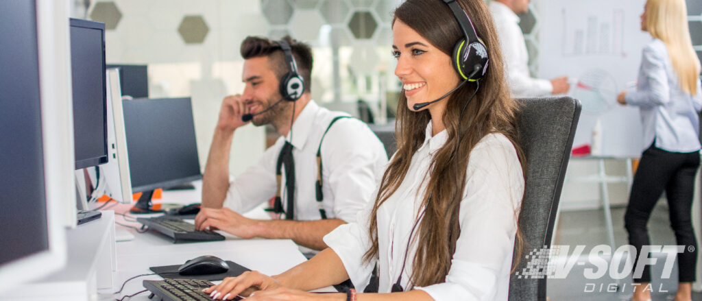 Customer service agents solving customer issues