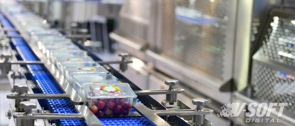 Packaged produce are sent through a Product Quality Check using IoT