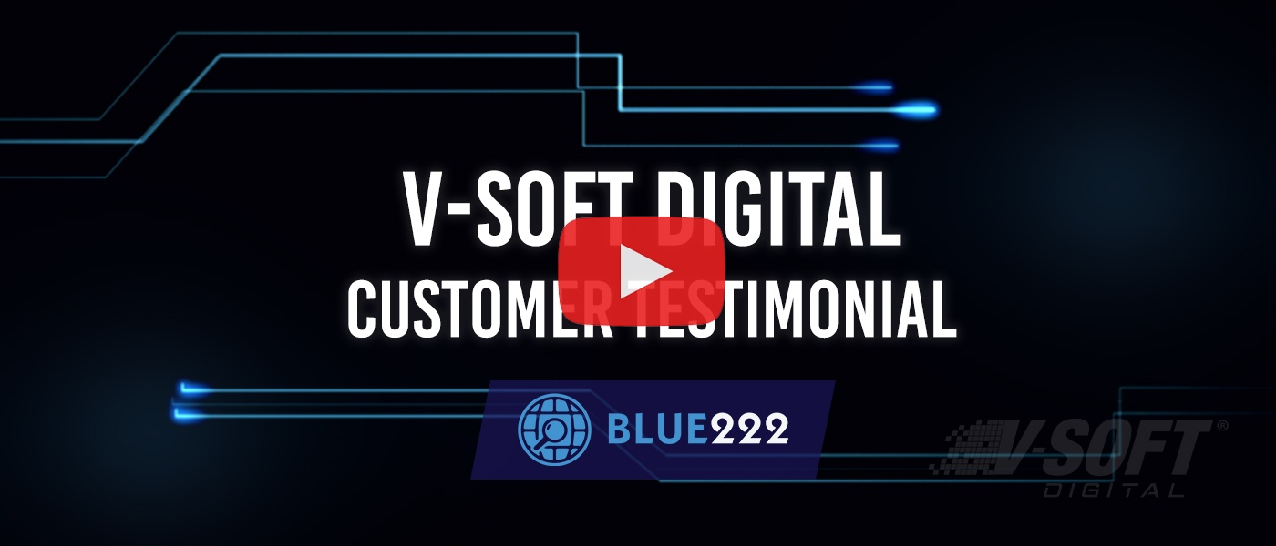 Thumbnail of the Blue222 Testimonial of V-Soft Digital project management services.